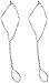 Darice VL1899S Crystal Aurora Borealis Bridal Foot Jewelry, Small, 5 to 6-Feet