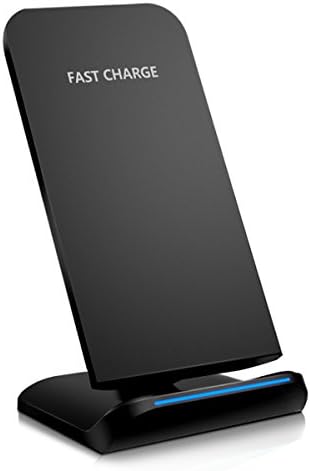 Wireless Charger for iPhone X, Fast Wireless Charger for Galaxy S8/S8 Plus/S7/S7 Edge/S6 Edge Plus/Note 8, 10W Charging Dock [Sleep-Friendly] Qi Wireless Charger Stand for Apple iPhone 8/8 Plus (2017)