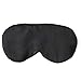 Fishers Finery 25 Momme Pure Mulberry Silk Sleep Eye Mask with Adjustable Strap (Black)