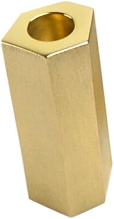 R 16 Home Tilted Hexagon Candleholder Candle Holder, 1.75" x 1.5" x 4.25", Gold