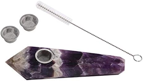 Amethyst Crystal TubeNatural Dream Amethyst Crystal Tube with 3pcs Screen Filters and 1 Brush (Amethyst1)