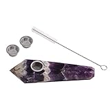 Amethyst Crystal TubeNatural Dream Amethyst Crystal Tube with 3pcs Screen Filters and 1 Brush (Amethyst1)