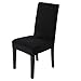 uxcell Stretchy Removable Washable Seat Covers Hotel Dining Room Ceremony Kitchen Bar Dining Chair Cover Restaurant Wedding Part Decor (Black)