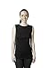 Rosette Women's Sleeveless Undershirt - Cotton - High Neck, Full shoulder design Black XX-Large