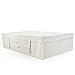 HANGERWORLD Large White Wedding Dress Box Storage with Acid Free Tissue Paper Wedding Dress Preservation Box Under bed Storage and Travel Case