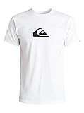 Quiksilver Men's Everyday Logo Short Sleeve Tee Shirt, White/Black, Large
