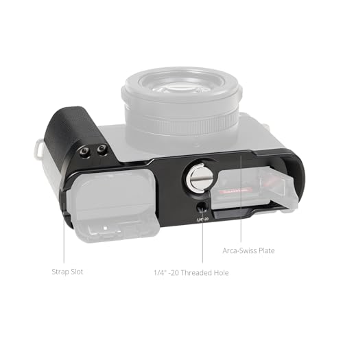 SMALLRIG Empuñadura en forma de L para Panasonic LUMIX L10, agarre lateral ergonómico, placa de liberación rápida para Arca Swiss, compatible con trípodes, fácil montaje - (Negro) 5700
