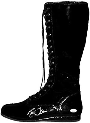 black pro wrestling boots