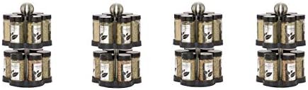 Kamenstein 5108304 Madison 12-Jar Revolving Countertop Spice Rack Organizer with Free Spice Refills for 5 Years (Pack of 4)