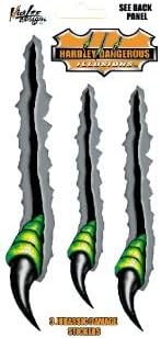 Hardley Dangerous Illusions 3 Jurassic Dinosaur Claw Talons Removable Stickers