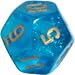 Chessex Dice: Polyhedral 7-Die Borealis Dice Set - Teal with Gold Numbers CHX-27486