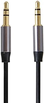 Green Mars 3.5mm Male to Male Stereo Audio Cable,Compatible for Smartphones,iPad or iPhone ,Tablets, Media Players ,6.6 Feet (2 Meters)-Black