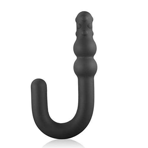 Personal Toy Suction Silicone Plug Walking Stick Pull Beads Funny Toys Woman Men Manuals,Black