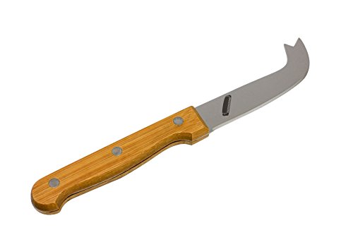 Harmonica Stainless Steel Knife With Bamboo Handle - Serrated Cheese Knife For Semi-Hard And Soft Cheese - Ideal Chef Gifts