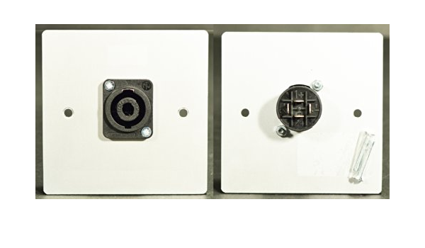 AV Metal placa de pared, audio Speakon enchufe (hembra) a 4 ...