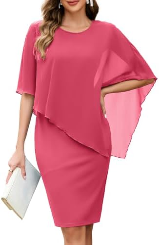 calvin klein chiffon capelet sheath dress Calvin Klein Women's Chiffon Flutter Sleeve Sheath Dress, Black, 4 at Amazon Women's Clothing store