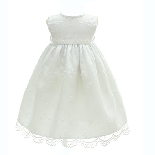 image for Moon Kitty Baby Girl 3PCS Christening Dress Embroidery Jesus and Cross