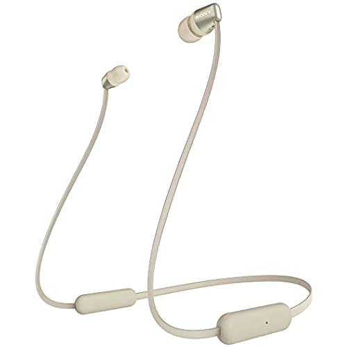 Sony Wi-C310 Ecouteurs Intra-Auriculaires Bluetooth Sans Fil - Style Tour De Cou à Finition Métal - Doré