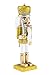 Clever Creations Gold Soldier 10 Inch Traditional Wooden Nutcracker, Festive Christmas Décor for Shelves and Tables