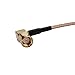 Pc-case 0.5ft Rf Electrical Wire Coaxial Cable Connector Sma Female Bulkhead Nut Straight to Sma Male Right Angle Assembly Pigtail Extension Rg316 15cm Copper Conductor for Wireless Antenna