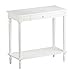 Convenience Concepts French Country 1 Drawer Hall Table with Shelf, White