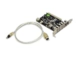 Sabrent USB-UF6 6-Port USB 2.0 / FireWire IEEE 1394 PCI Combo Adapter plus 6pin to 4pin Firewire IEEE1394 Cable