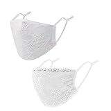 2Pcs Fashion Lace Face Dust Mask