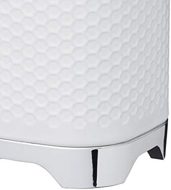 KitchenCraft Lovello Textured Food Storage Container with Geometric Hexagon Pattern, 11 x 11 x 19 cm (4.5" x 4.5" x 7.5") - Ice White - Image 4