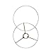 I Like That Lamp Wire Lamp Shade Rings with European Fitter (18” Diameter), Includes 2 Galvanized Steel Silver Drum Rings, Make DIY Table/Floor/Pendant Lamps, Compatible with most IKEA & Target Lamps
