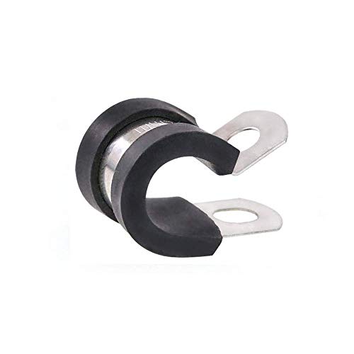 ISPINNER 12 Pack 3/4 Inch Rubber Cushioned Stainless Steel Cable Clamp, Hose Clamp, Pipe Clamp (3/4 Inch) - Thumbnail 5