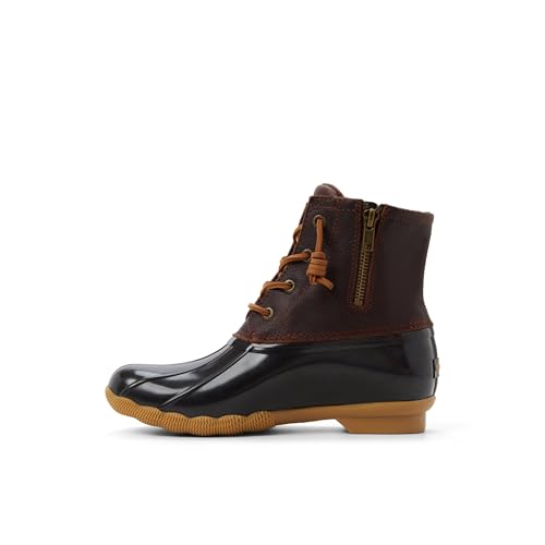 Sperry Women's Saltwater Duck Boot, Dark Brown/Tan, 7