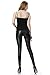 Everbellus Sexy Black Faux Leather Leggings for Women Fashion Pants Black X-Large