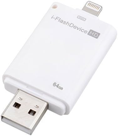 64 GB New i Flash Drive USB iPhone USB iPad USB Expanding Memory for iPhone 7 /iPhone 6/iPhone 6s/iPhone 6 Plus/iPhone 6s Plus/ iPad Easy to Save Photos/Video 64GB White