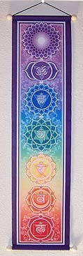 6" x 24" small chakra banner, by bryon allen