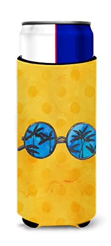 Caroline's Treasures BB8177MUK Sunglasses Yellow Polkadot Michelob Ultra Hugger…
