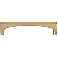 Riverside Pull Color Honey Bronze - Top Knobs 3 3/4" Length Grace Coll Contemporary Transitional Bar Handle Decorative Kitche