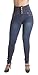 Colombian Design, Butt Lift, Elastic High Waist Skinny Jeans in Navy Size 13