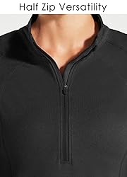 Willit Women's Fleece Running Jacket Pullover