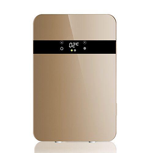 YI HOME- 20L Car Mini Fridge Digital Display Screen Cooling Heating Small Household Single Door Dormitory Removable Partition,Gold