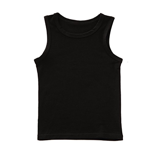 benetia Boys Tank Top Undershirts Toddler Baby Cami Cotton White Black Gray 3-Pack