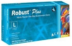 63888 - Large - Supermax Aurelia Robust Plus Extended Cuff Nitrile Gloves - Box of 100