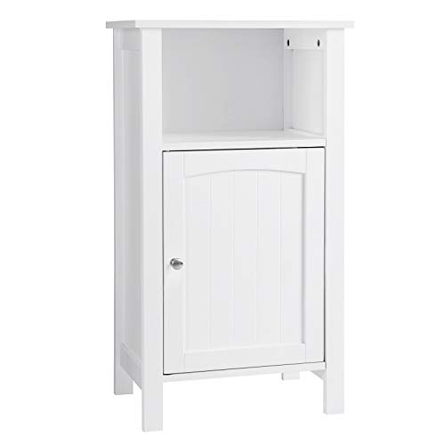 VASAGLE Bathroom Floor Storage with Single Door Adjustable