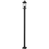 Z-Lite 5017PHBS-536P-BK Tiberius - 4 Light Outdoor Post Mount-118.5 Inch Tall and 9.25 Inch Wide