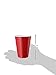 Amazon Brand - Solimo 18oz Disposable Plastic Party Cups, 200 Count, Red