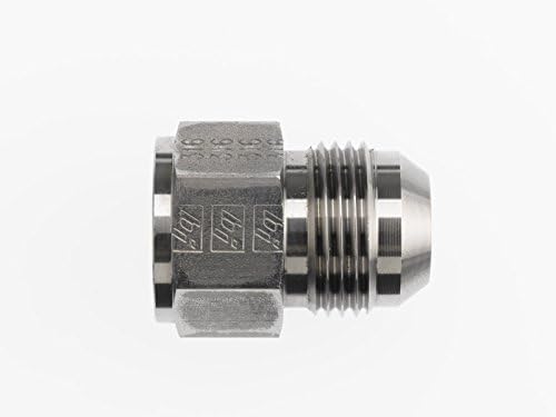 Brennan Industries 2406-12-06 Steel Non-Swivel Straight Reducer, 1-1/16"-12 SAE x 9/16"-18 SAE Thread, 3/4" Female JIC x 3/8" Male JIC, 1.250" Hex, 1.460" Length