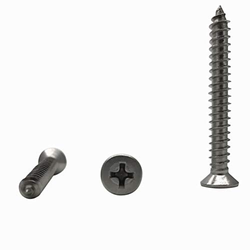 5 x 40mm Screw, Flat Head, Phillips Drive, Self Drilling, 304 Stainless Steel Drywall Wood Screws 50Pcs - Thumbnail 2