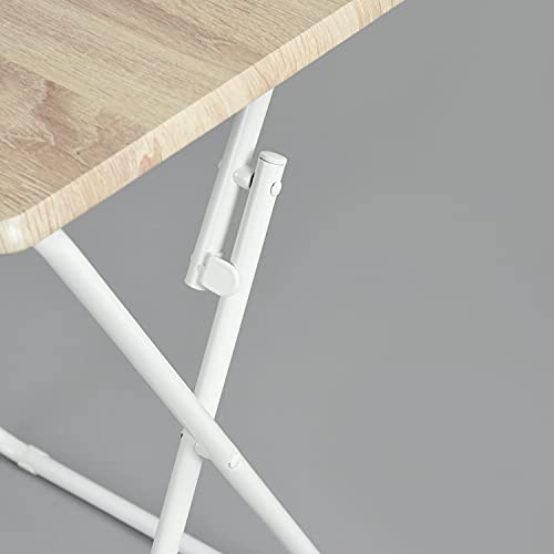 FurnitureR Set of 2 Folding TV Trays Foldable Dinner Snack Trays, Portable Light Weight Sofa