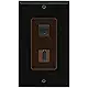 RiteAV - 1 Cat5e Ethernet and 1 HDMI Decorative Wall Plate - Stainless/Gray - Bracket Included