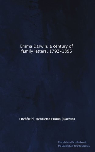 Emma Darwin, a century of family letters, 1792-1896