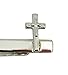 Religious Silver Toned Cross Tie Clip for Boys and Men, 1 1/2 Inch
